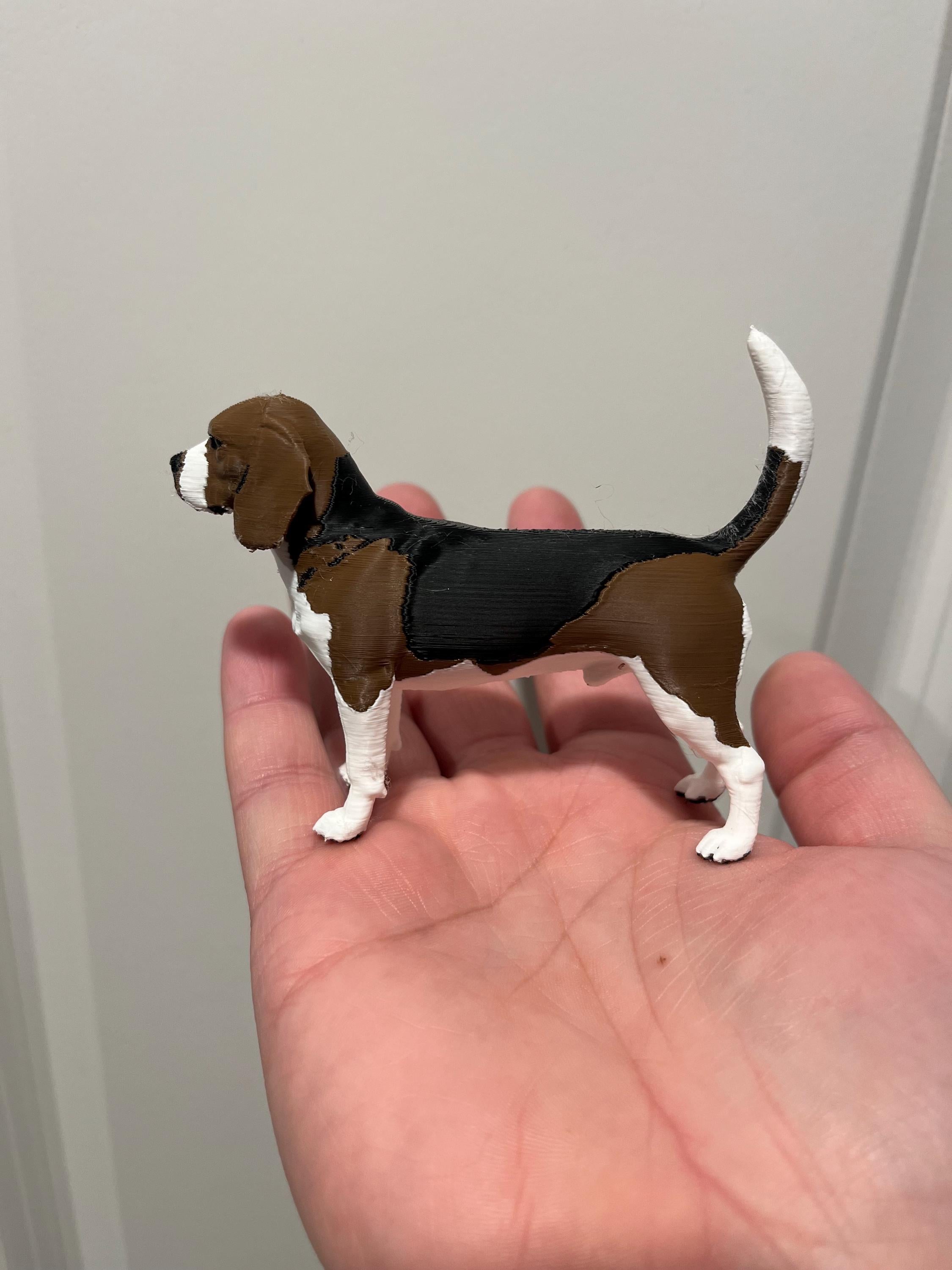 Custom 3D Printed Dog Figurine, Personalized Pet Replica, Beagle Sculpture (3-4 inches)