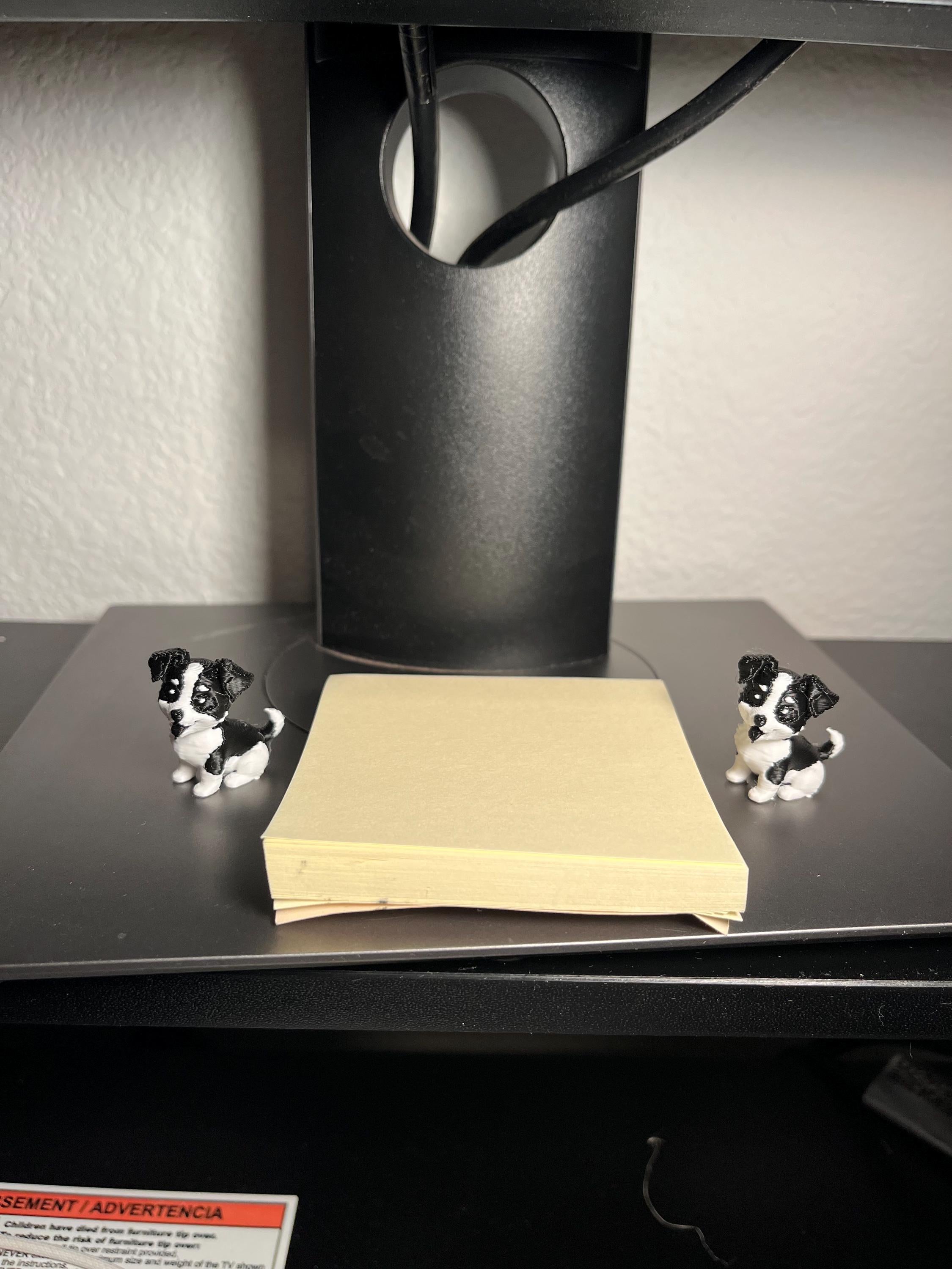 Mini 3D Printed Dog Figurine | Desk Pal, Office Decor, Puppy Statue