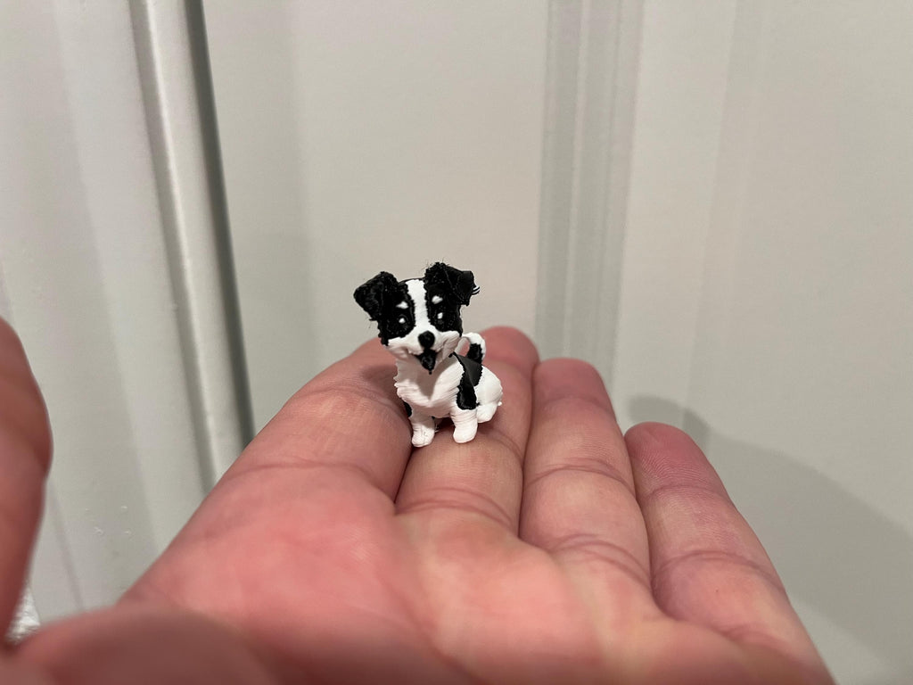 Mini 3D Printed Dog Figurine | Desk Pal, Office Decor, Puppy Statue